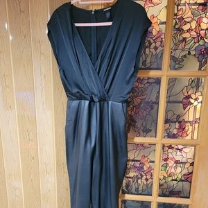 Black jumpsuit leather and silk size small brand Express.
